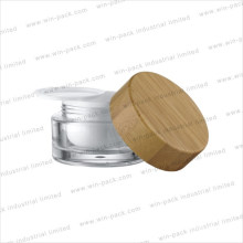Winpack New Design Acrylic Cosmetic Jar Bamboo Thick Bottom Bottle